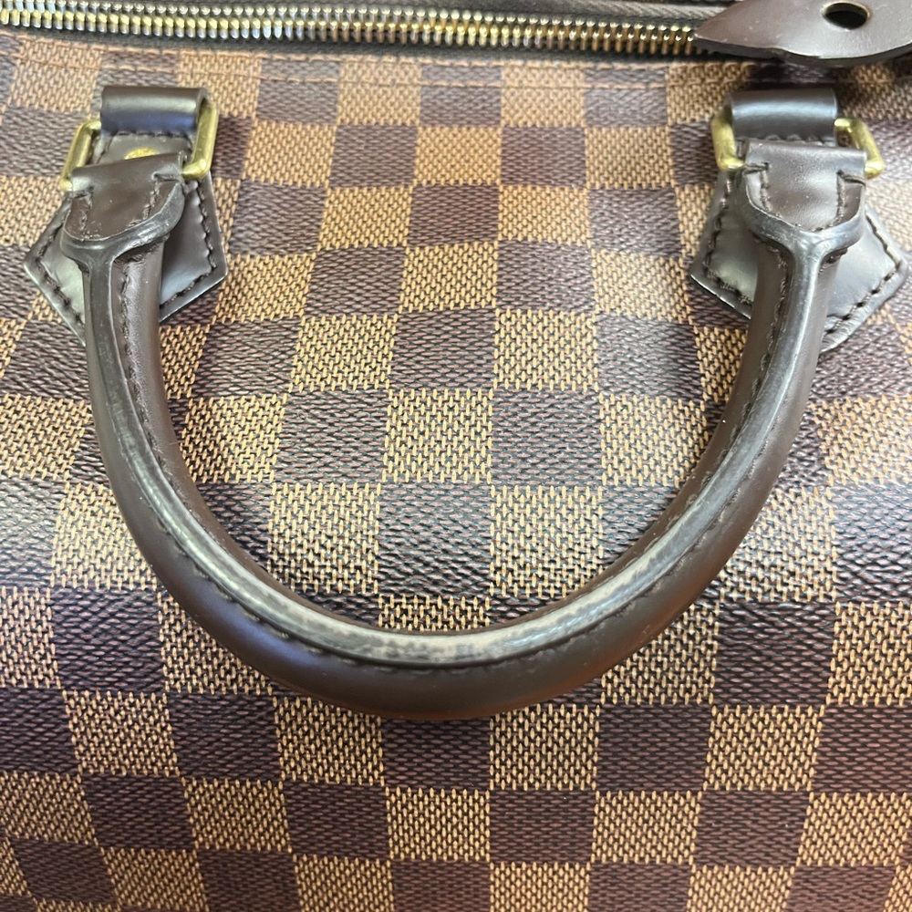 Louis Vuitton Brown Checkered Satchel Speedy 30 Damier No strap. - Picture 7 of 7